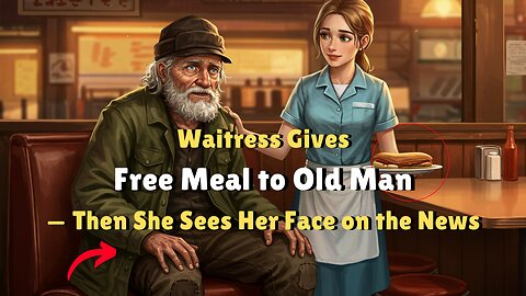 Waitress Gives Free Meal to Old Man — Then She Sees Her Face on the News
