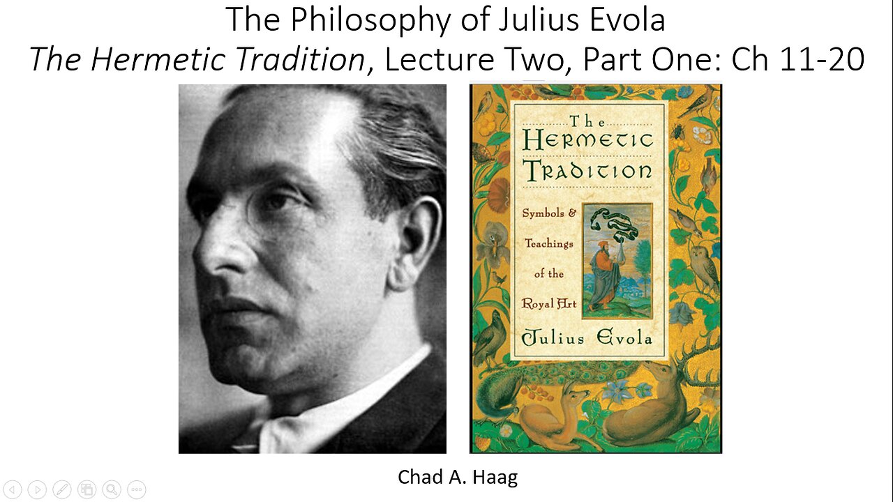The Philosophy of Julius Evola The Hermetic Tradition Lecture 2