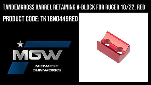 Tandemkross Barrel Retaining V-Block for Ruger 10/22, Red - TK18N0449RED1