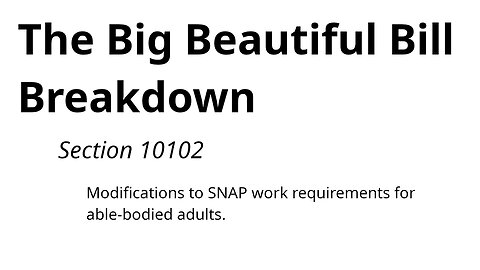 SNAP Work Requirements