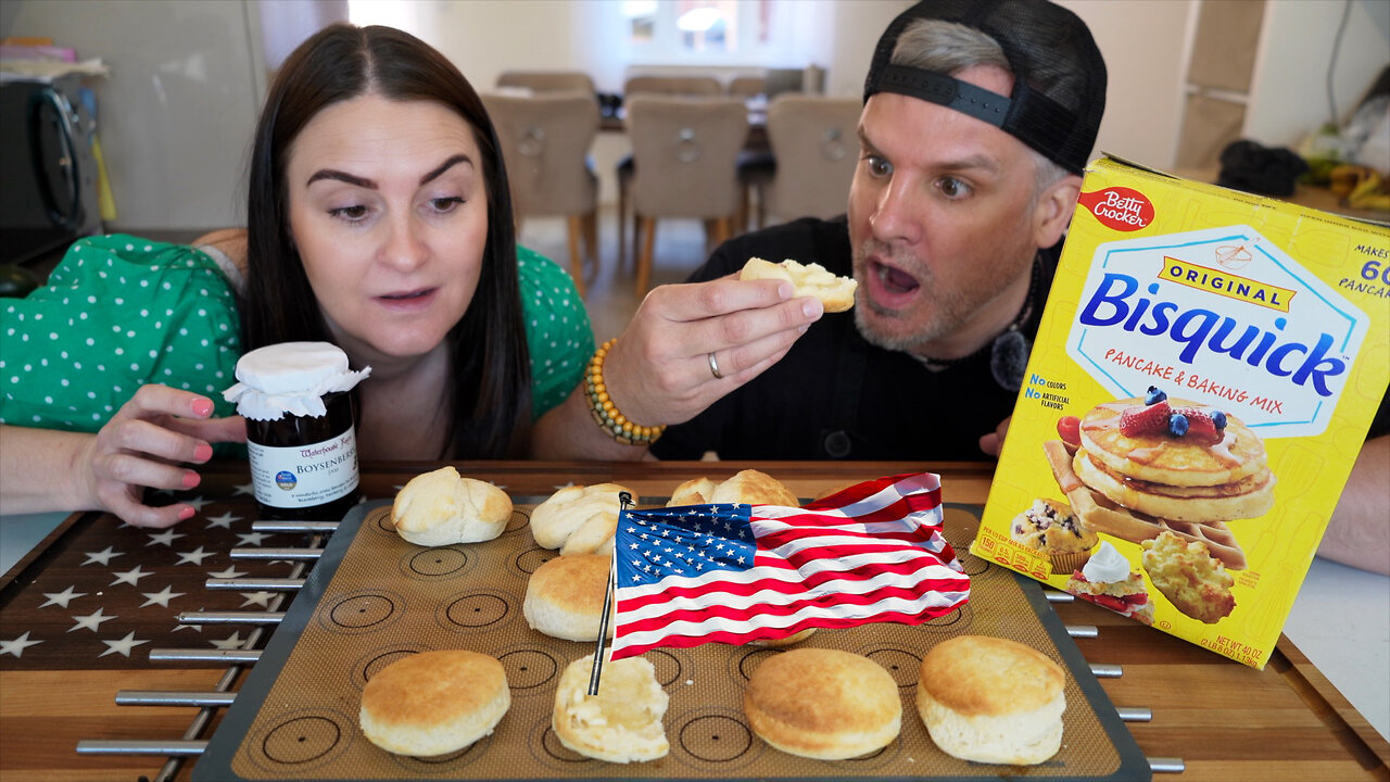 Brits Discover American Bisquick BISCUITS - Better Than Pillsbury?