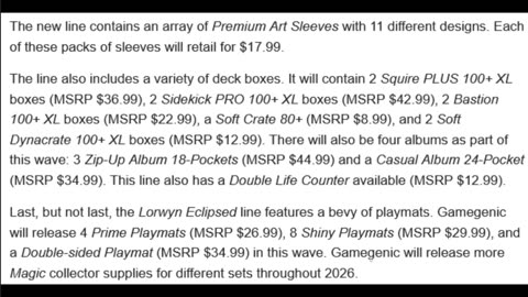 New Lorwyn mechanic and Gamegenic bring accessories