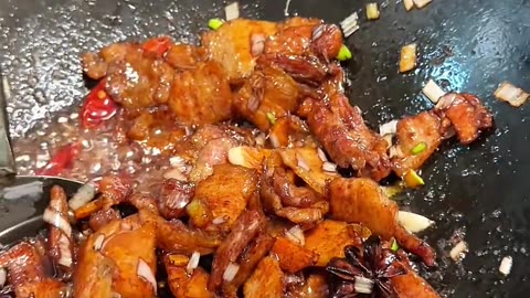 粉丝真的没骗我，北方人冬天爱吃的猪肉炖粉条太好吃了 #抖音美食创作者 #当季食材#好好吃饭好好生活 #猪肉炖粉条