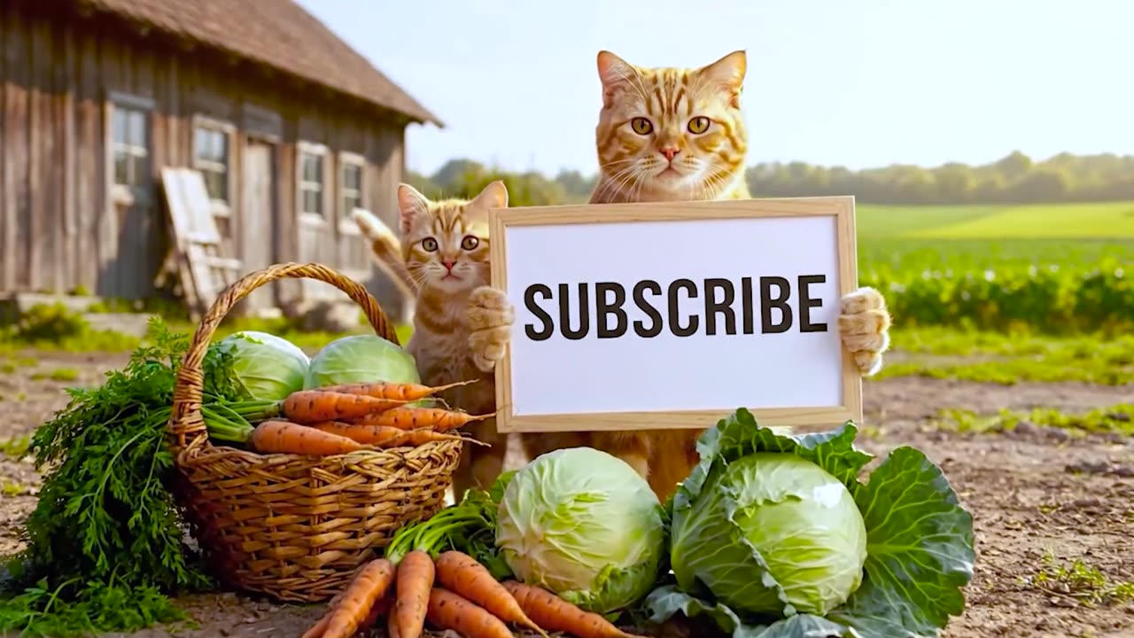 Mama Cat Trims Fur on the Farm and Makes Tiger Hat For Kittens At Home