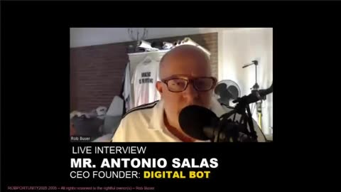 DIGITAL BOT (noisy) IMPROMPTU LIVE INTERVIEW CEO FOUNDER: ANTONIO SALAS (DUBAI) TOP TEAM ROB BUSER