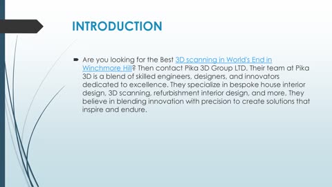 Best 3D scanning in World's End