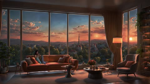 Ai Generated, living room, cozy free stock video