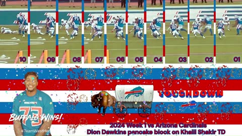 Prototype 137: Dion Dawkins 2024 Week 1 pancake vs ARZ on Khalil Shakir TD