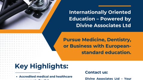 Shape Your Future: Study Medicine or Business at CIU with Divine Associates Ltd