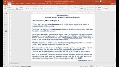 Revelation 21 – Part 1