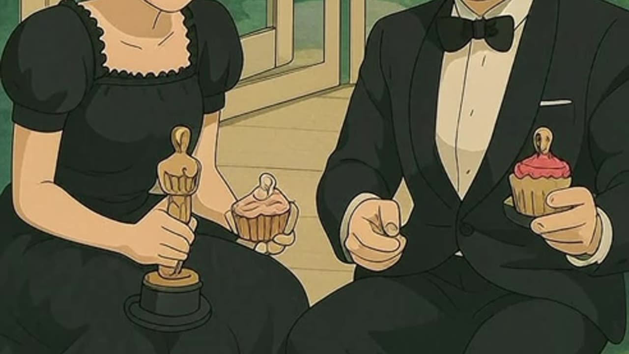 Joaquin Phoenix & Rooney Mara after the Oscar gala Sitting on a ladder