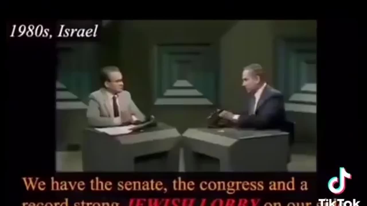 Satanic Khazar-Ashkenazi Zionist Communist Benjamin Netanyahu, spewing hate '80s