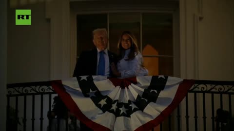 Trump gets Melania kiss on 2nd try for 4th of July fireworks '4 more years'?