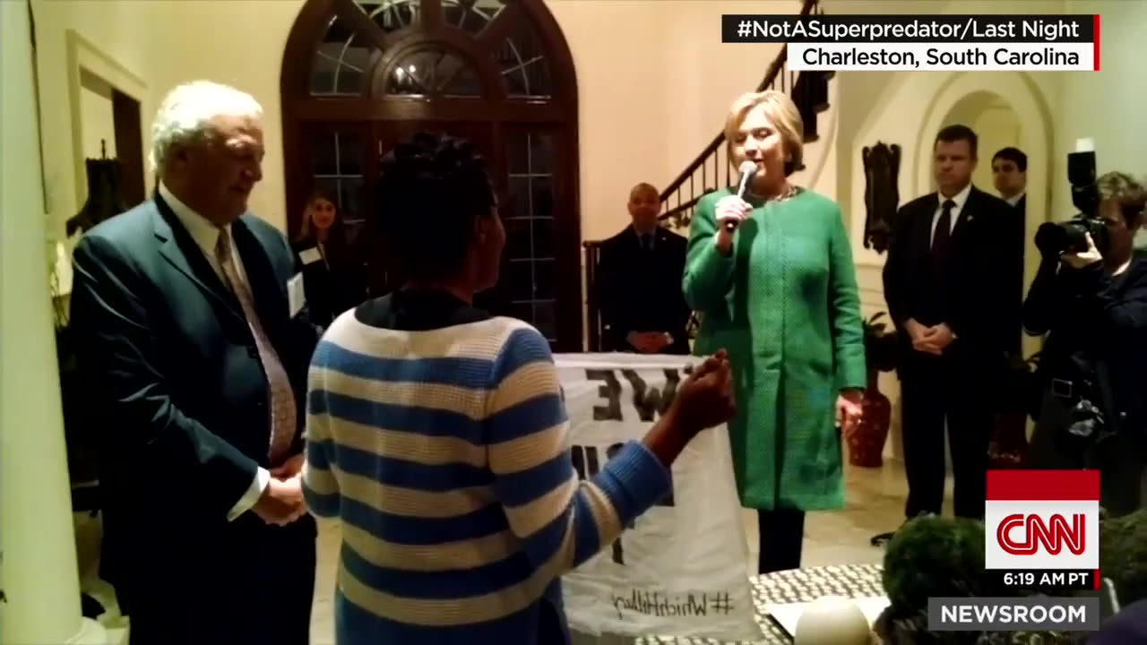 Super Predator - Clinton heckled by activist