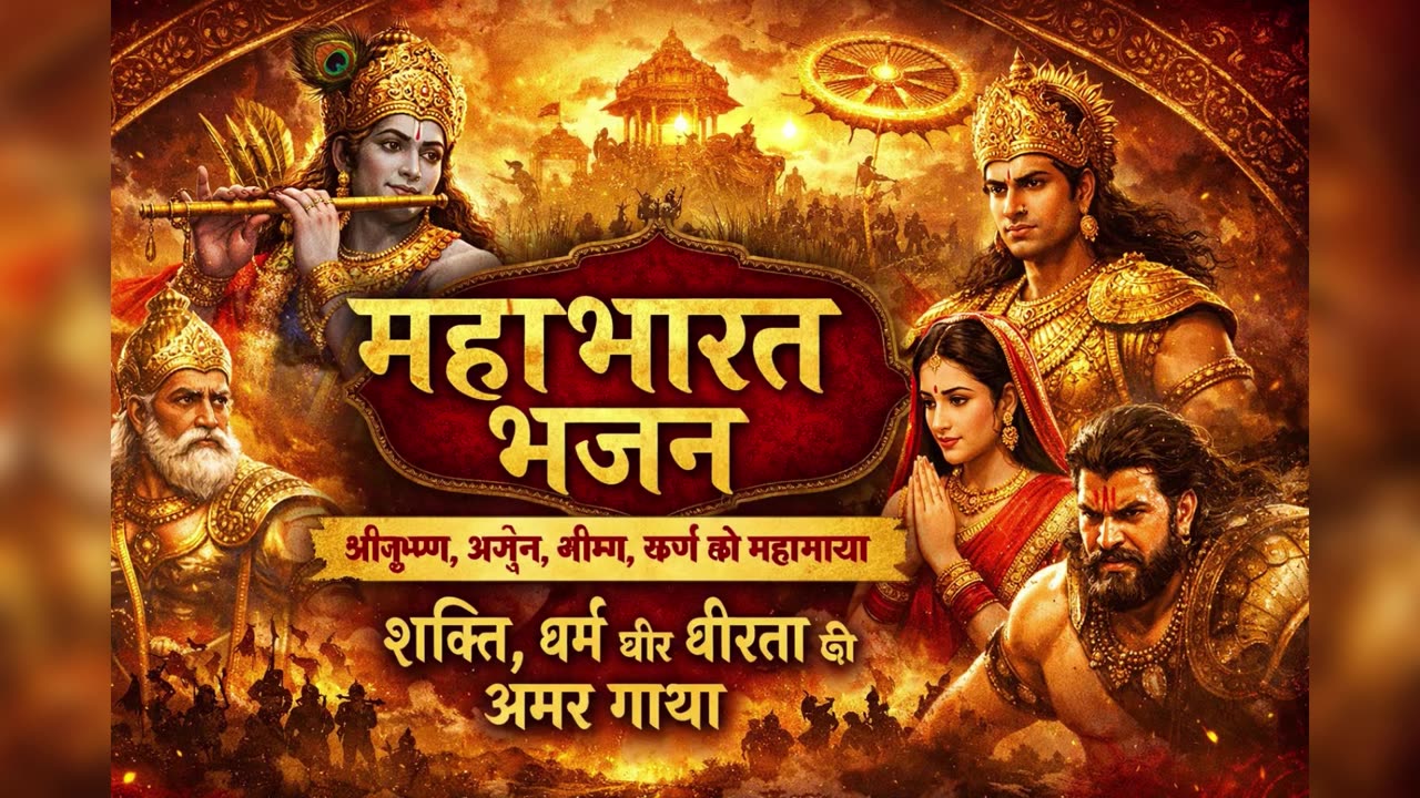 महाभारत भजन | श्रीकृष्ण, अर्जुन, भीष्म, कर्ण की महागाथा | Powerful Mahabharat Bhajan