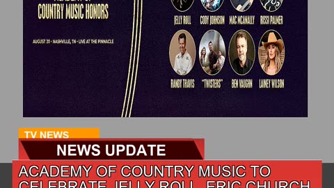 Academy of Country Music to Celebrate Jelly Roll