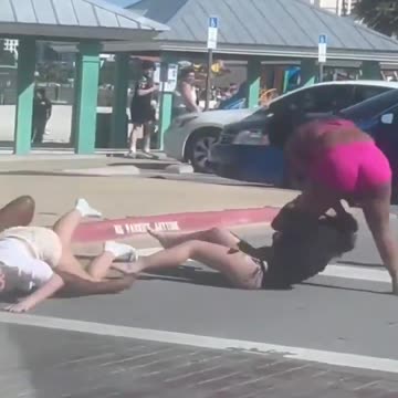 Fat Sheboon Beats Down White Girl Out Of Jealousy