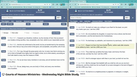 Courts of Heaven Ministries - Wed Nite Bible Study