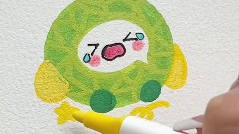 Drawing a crying melon