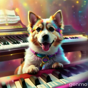 um_cachorro tocando teclado.mp4