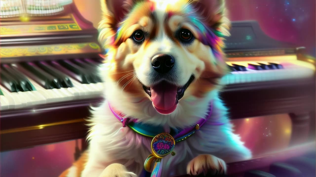 um_cachorro tocando teclado.mp4