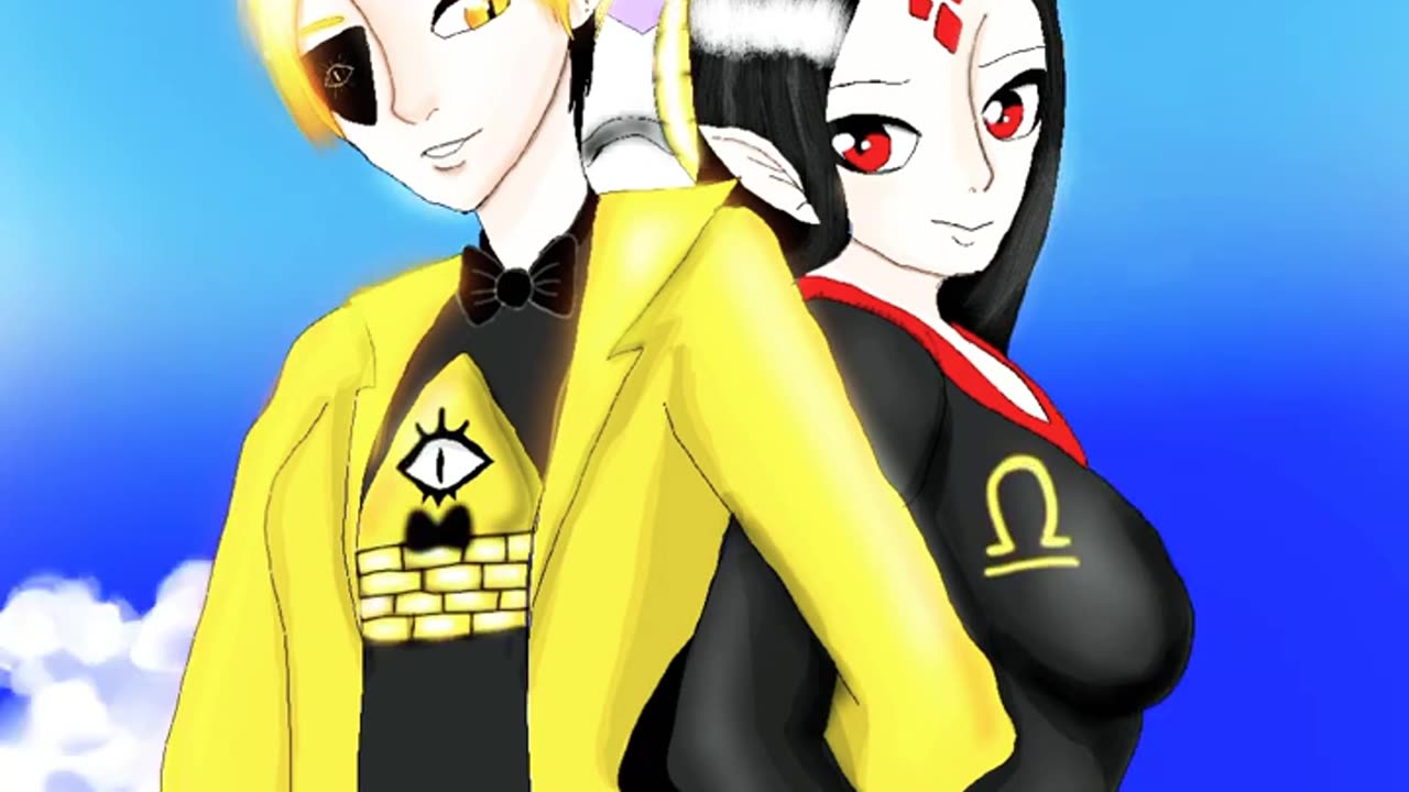 Oc speedpaint nuclear and bill siblings in arms