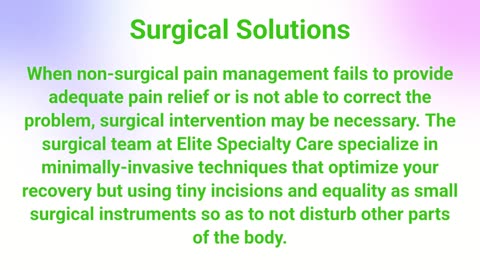 Elite Specialty Care - Back Pain Treatment in Clifton, NJ