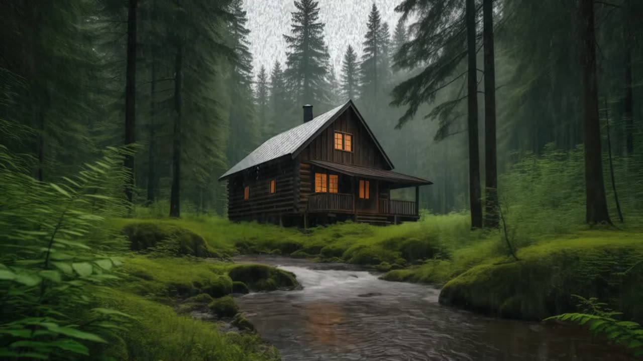 Ai Generated cabin creek