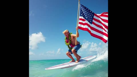 Trump Surfing USA
