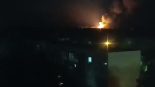💥 Khartsyzsk, the moment of detonation, similar to the SAM at the end of the video.