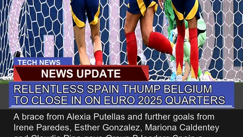 Relentless Spain Thump Belgium to Close in on Euro