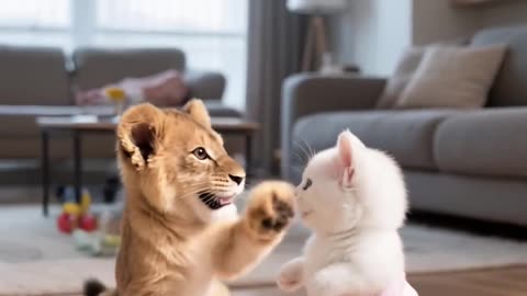 Lion eats chicken chaava 😱😱