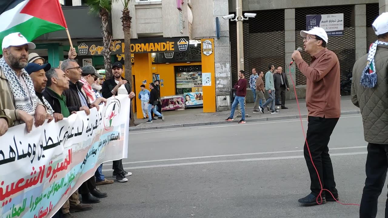 مسيرة شعبية بطنجة تخليدا للذكرى 77 للنكبة الفلسطينية 15 05 2025 يا نساء يا رجال اتحدوا في النضال