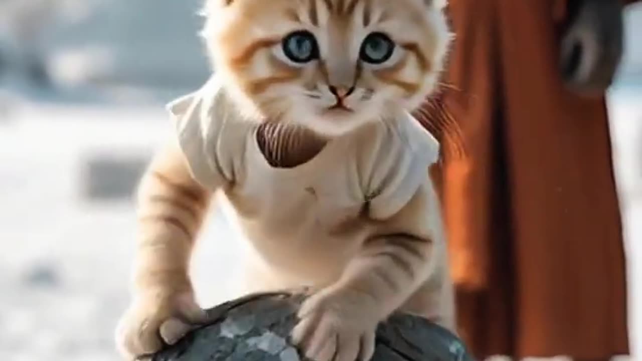 Bullied Kitten Trains with a Tiger and Shocks Everyone! #shorts #cat #jdvp #catun #catshorts