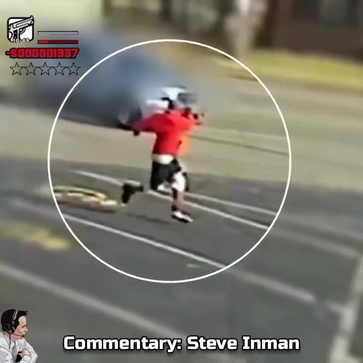 He brought a gun to a car fight and lost