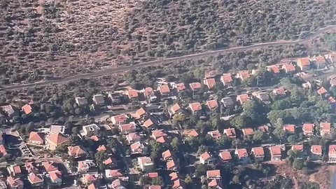 Zio•••t colonies in occupied Pal••••ne as seen from a plane