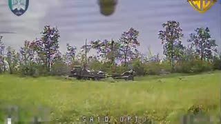 Russian Towed Howitzer and It's Support Vehicles Hit Multiple Times