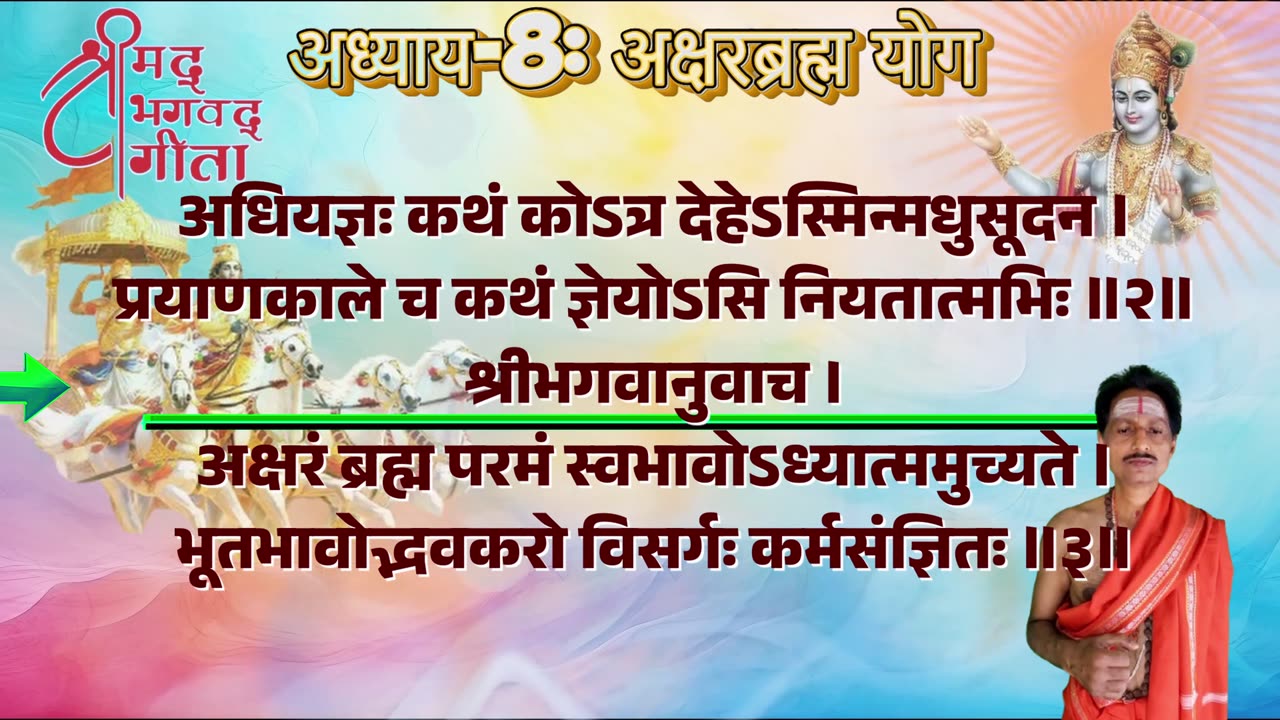 श्रीमद्भगवद्गीता-Bhagavad Gita Chap-08-अक्षरब्रह्म योग with Original Sanskrit Lyrics