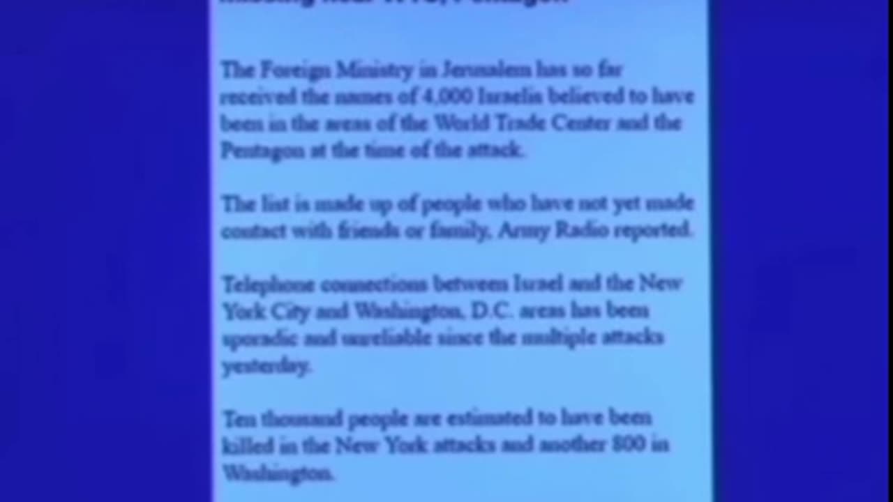 Christopher Bollyn: Jews Warned Not to Go to Work on 9-11