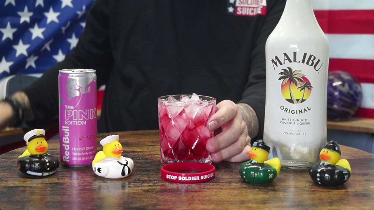 Lonnie Perry - Malibu Coconut Rum & Red Bull Red Berries Energy Drink