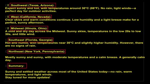 Weather Thursday July 2, 2025 in united states of america | Summary | usa
