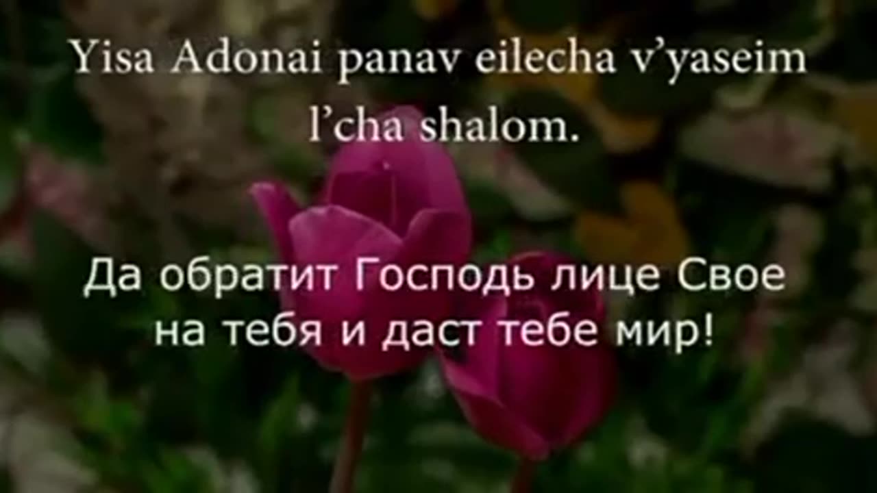 Aaronic Blessing in Hebrew with Russian Subtitles