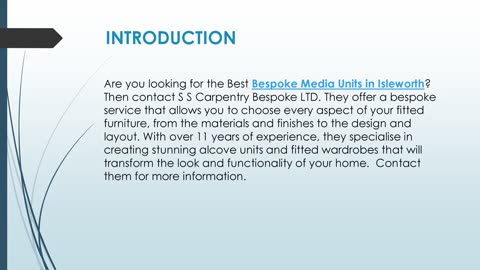 Best Bespoke Media Units in Isleworth