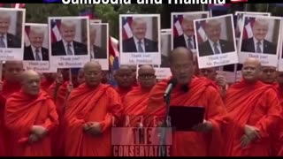 Politics - 2025 Thank You President Trump Cambodian Monks Thailand Peace Deal