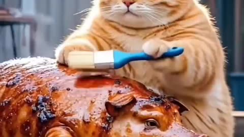 Funny Cat Enjoying
