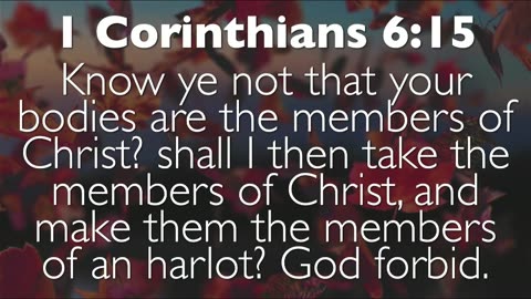 "Why does sexual purity matter?" 1 Cor. 6:12-20