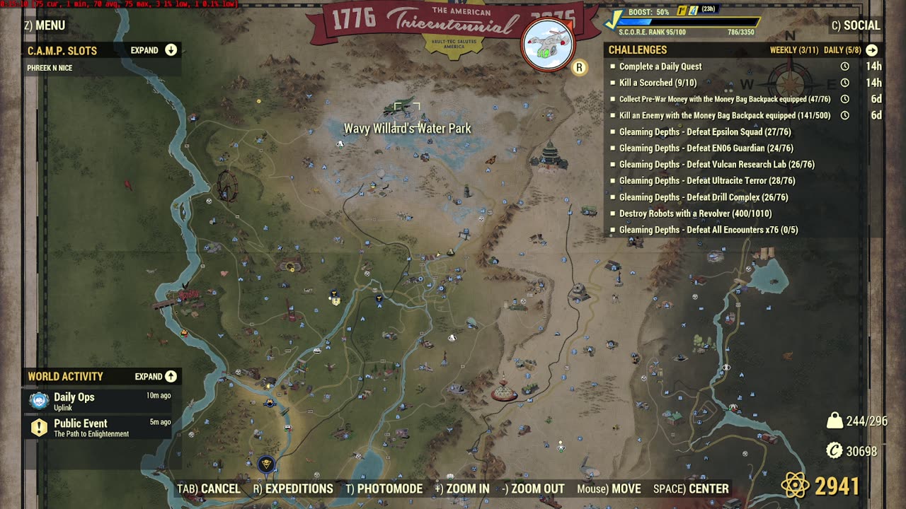 S4: PC, LVL 934, Ghoul, Doing event challenges, dailies, and weeklies