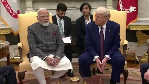 President Donald Trump hosted India's prime minister Narendra Modi