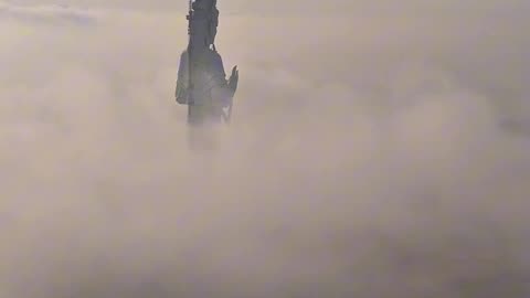 Early Morning Mist at Minh Duc Pagoda – Tallest Guanyin Statue in Southeast Asia