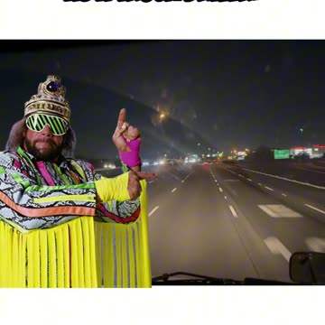 MACHO MAN Randy Savage As A Truck Driver #machoman #machomanrandysavage #wwe #ohyeah #digit